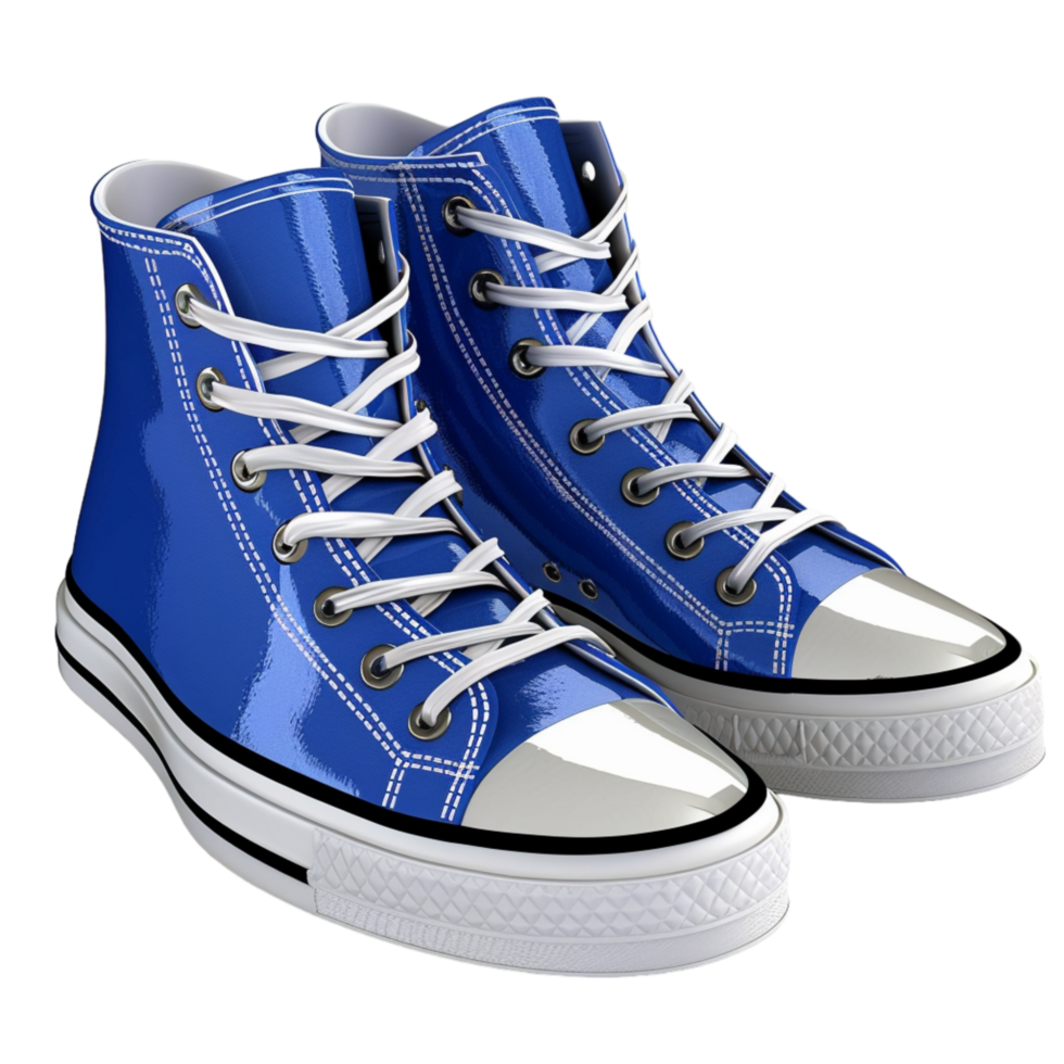 Generated Ai Blue sneakers shoes png