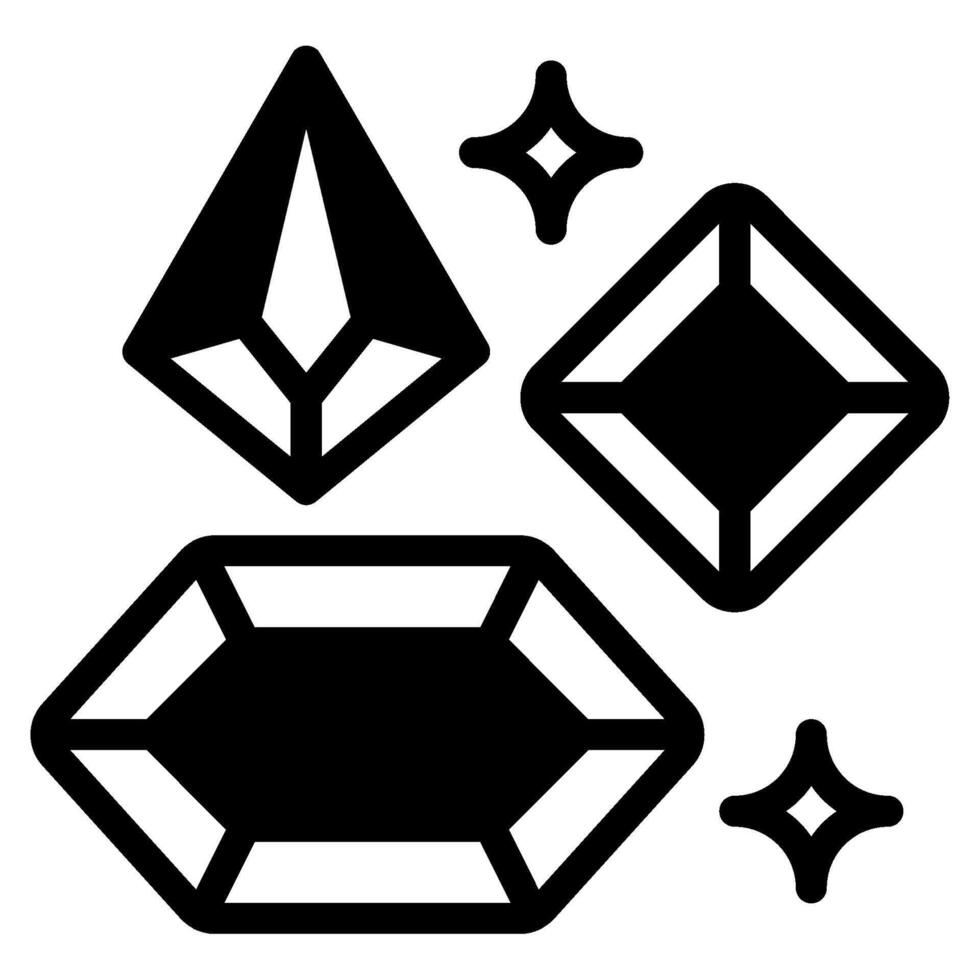 Gemstone Jewelry lifestyle icon illustration vector