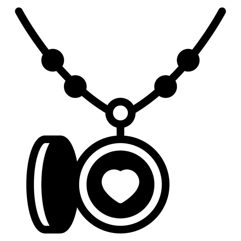 Locket Jewelry lifestyle icon illustration vector