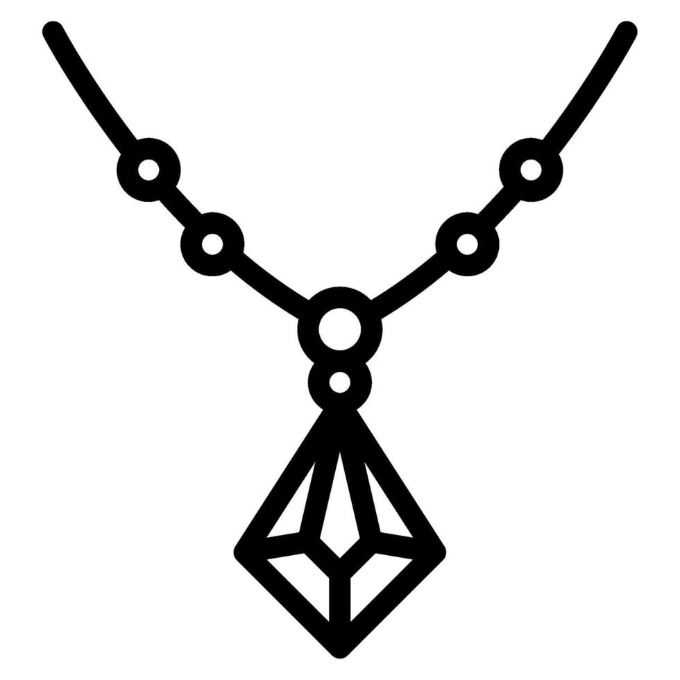 Necklace Jewelry lifestyle icon illustration vector