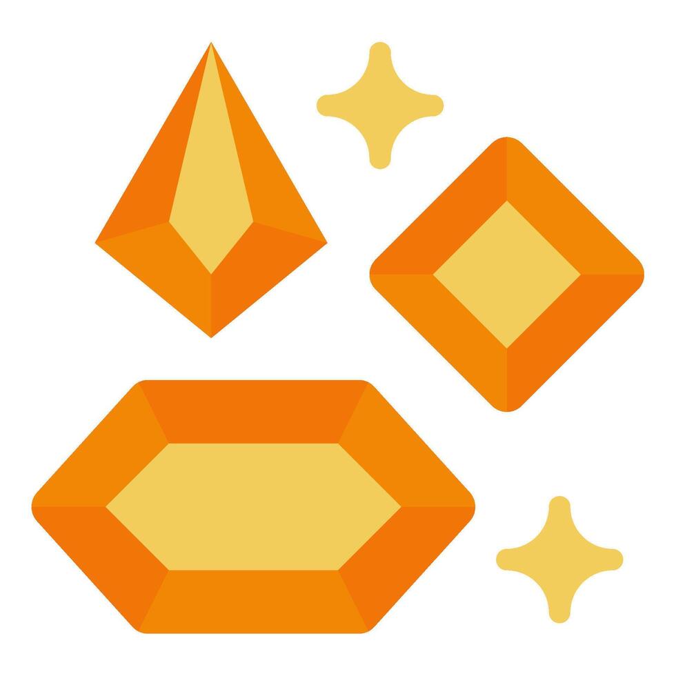 Gemstone Jewelry lifestyle icon illustration vector