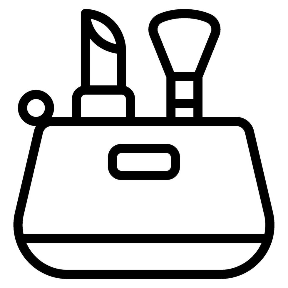Makeup Bag cosmetic beauty icon illustration vector