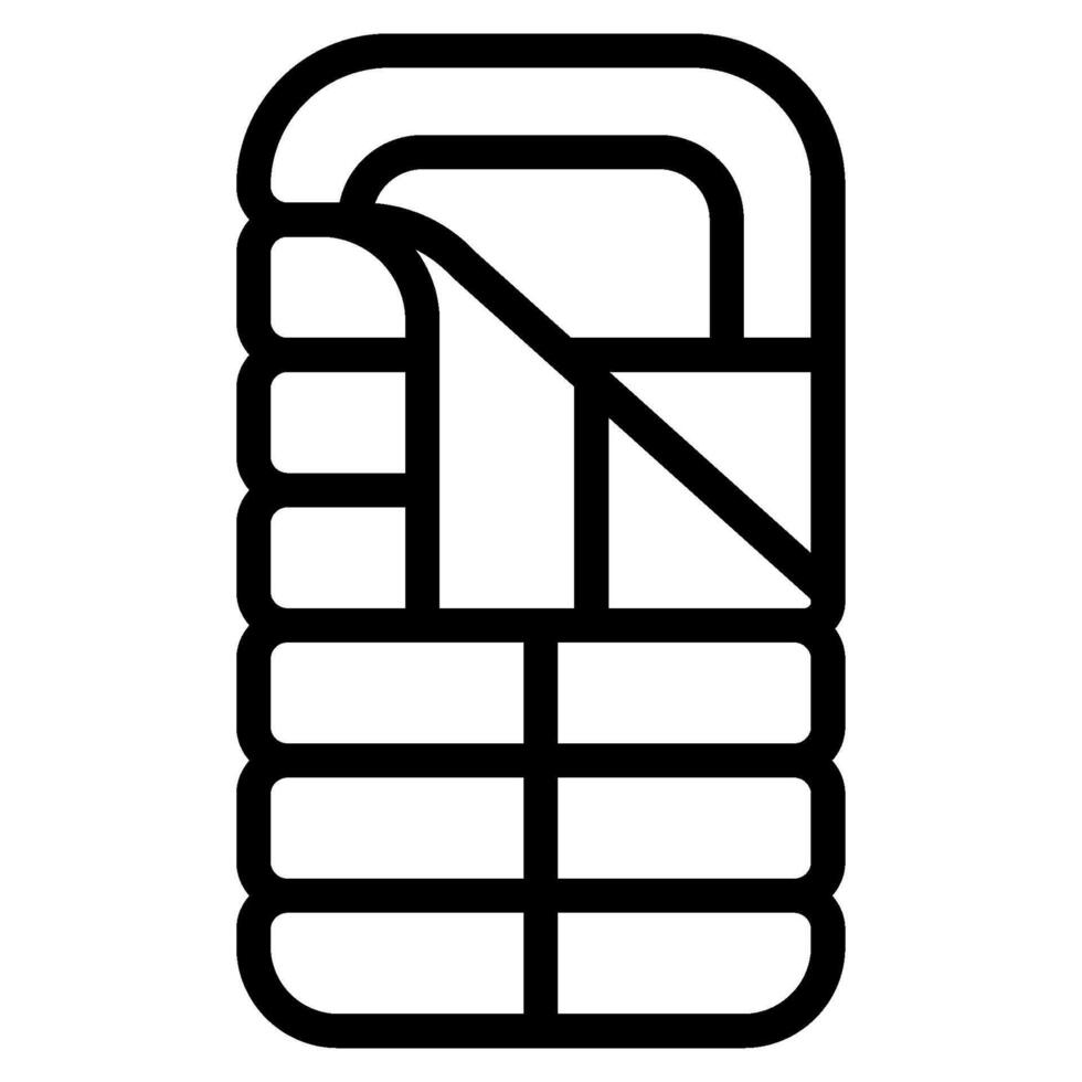 Sleeping Bag camping holiday icon illustration vector