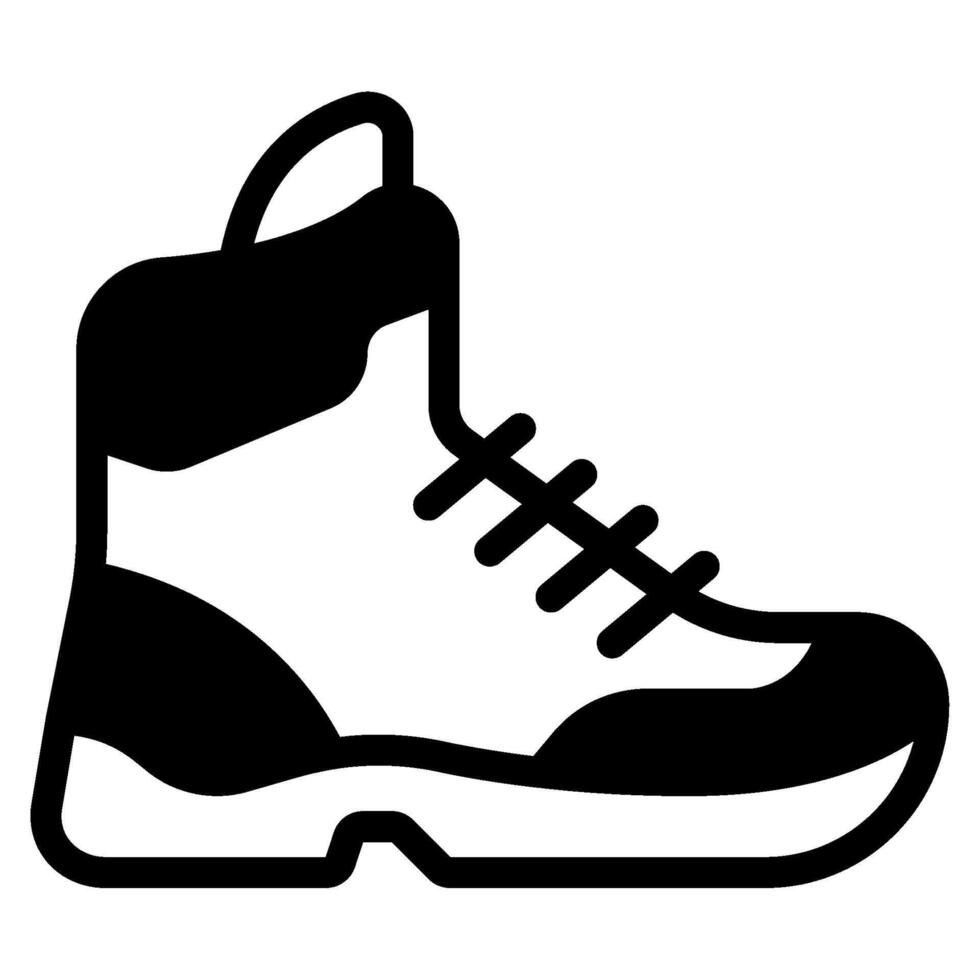 Hiking Boots camping holiday icon illustration vector
