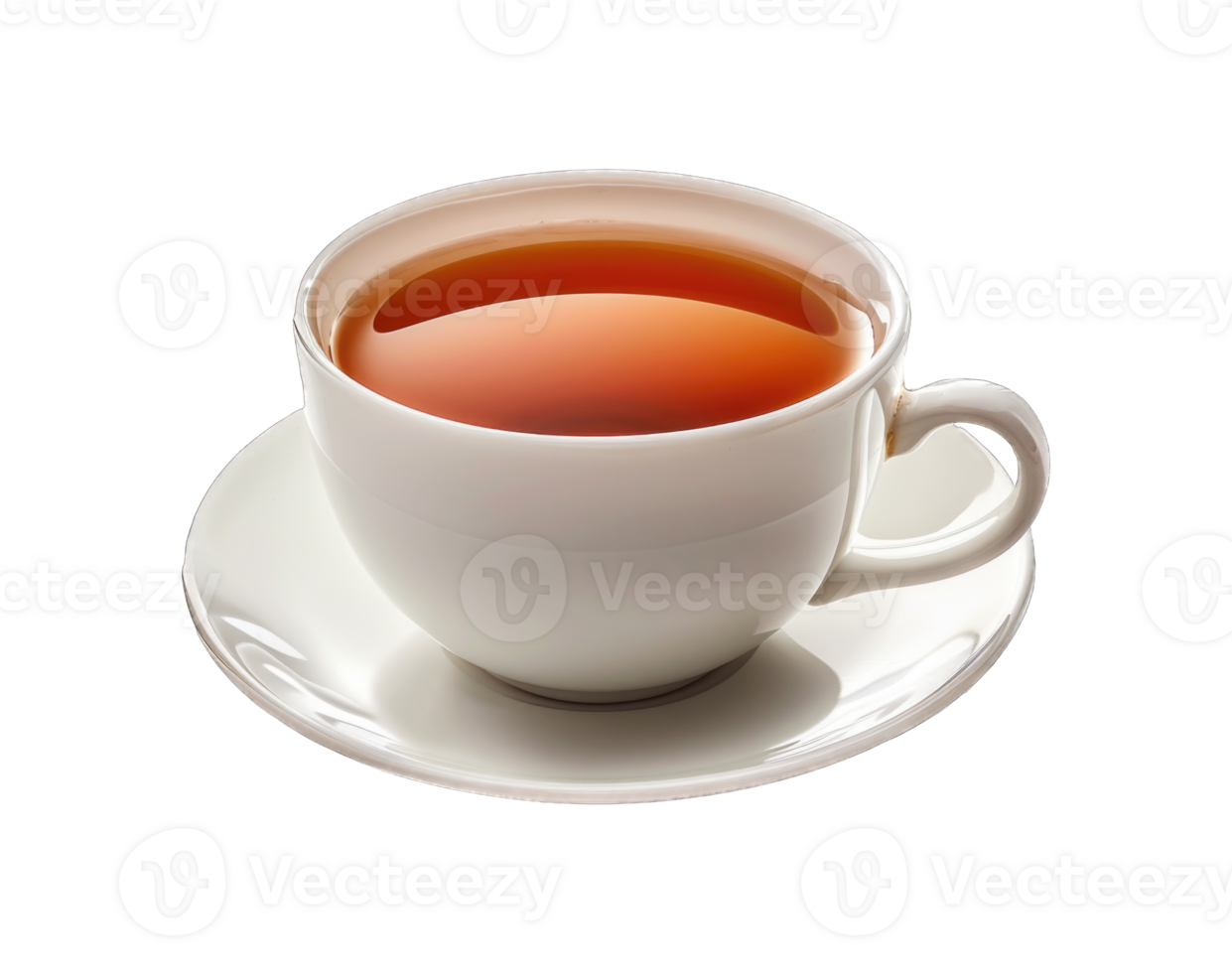 Cup of tea isolated on transparent background cutout png