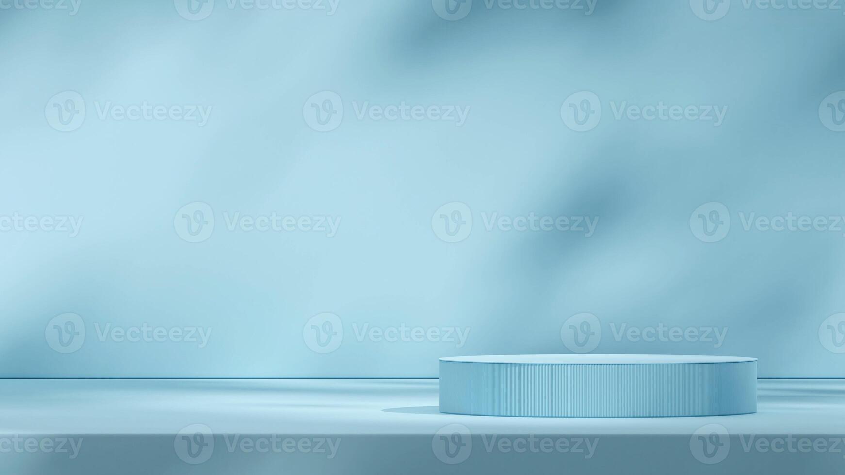 3d rendering empty mockup scene dark blue sky podium in landscape with minimal background photo
