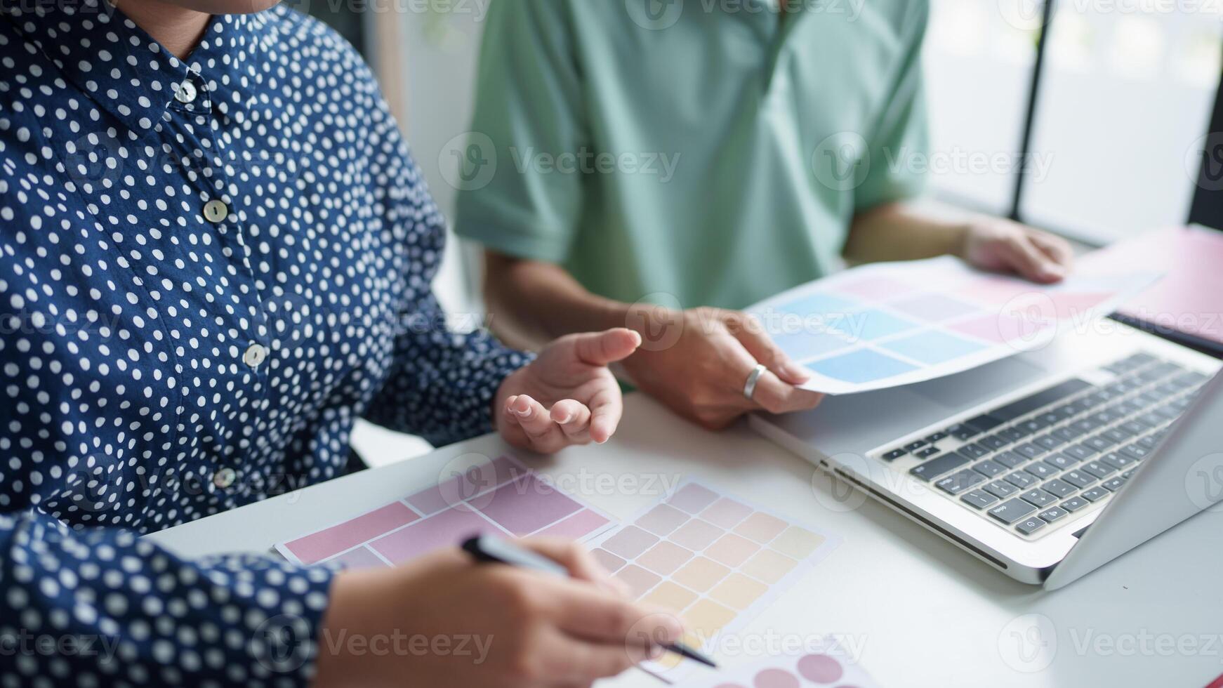 Business People Meeting Design Ideas professional investor working new start up project. business workers working discussing together planning in office. photo