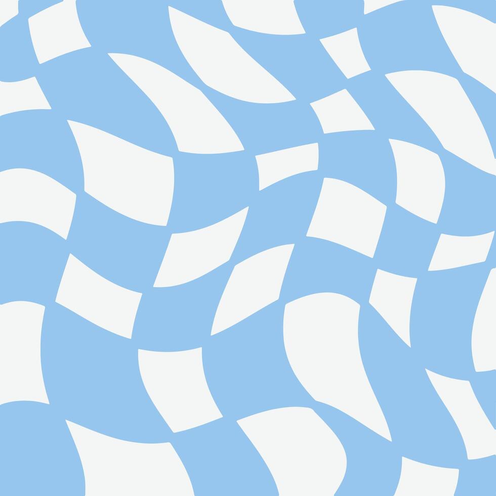 Abstract Blue and White Wavy Pattern. Geometric Curved Shapes Design. Modern Blue and White Abstract Background. vector