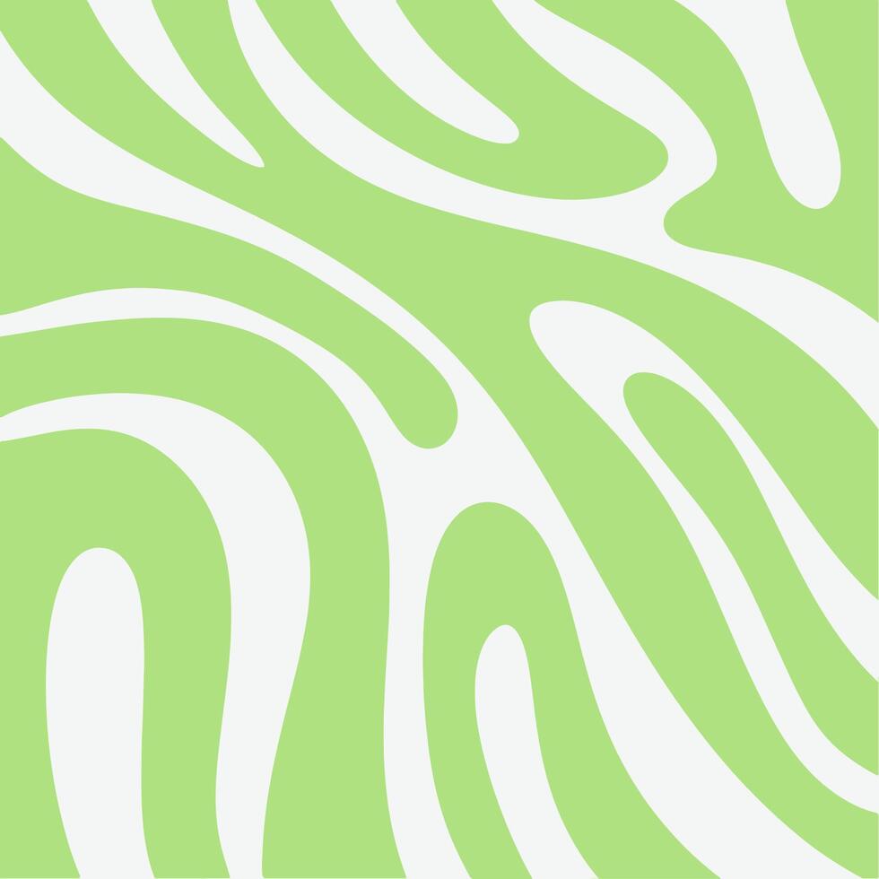 Abstract Green and White Flowing Pattern. Organic Curved Lines Design. Modern Green and White Abstract Background. vector