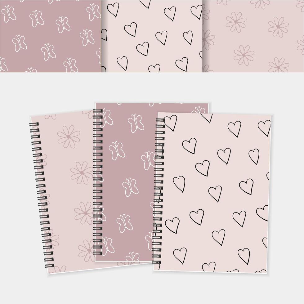 set of pastel color background pattern vector