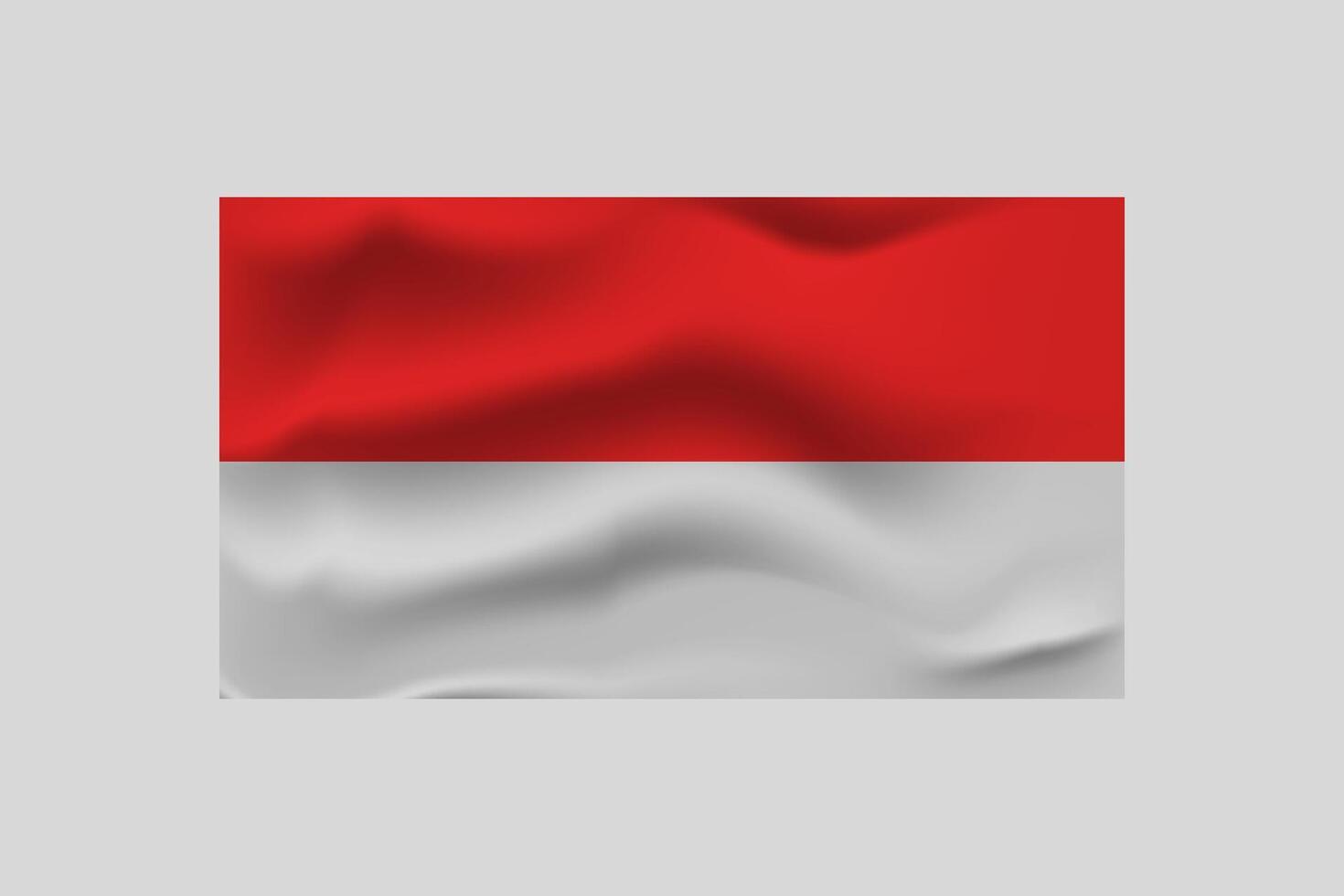 isolated realistic indonesia flag on white background vector