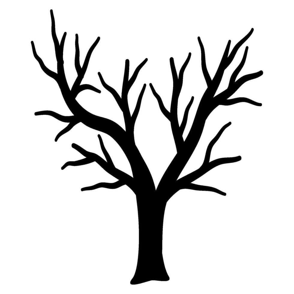 Dead tree silhouette vector