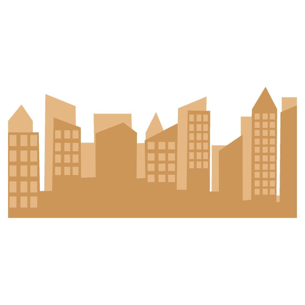 Cityscape buildings silhouette vector