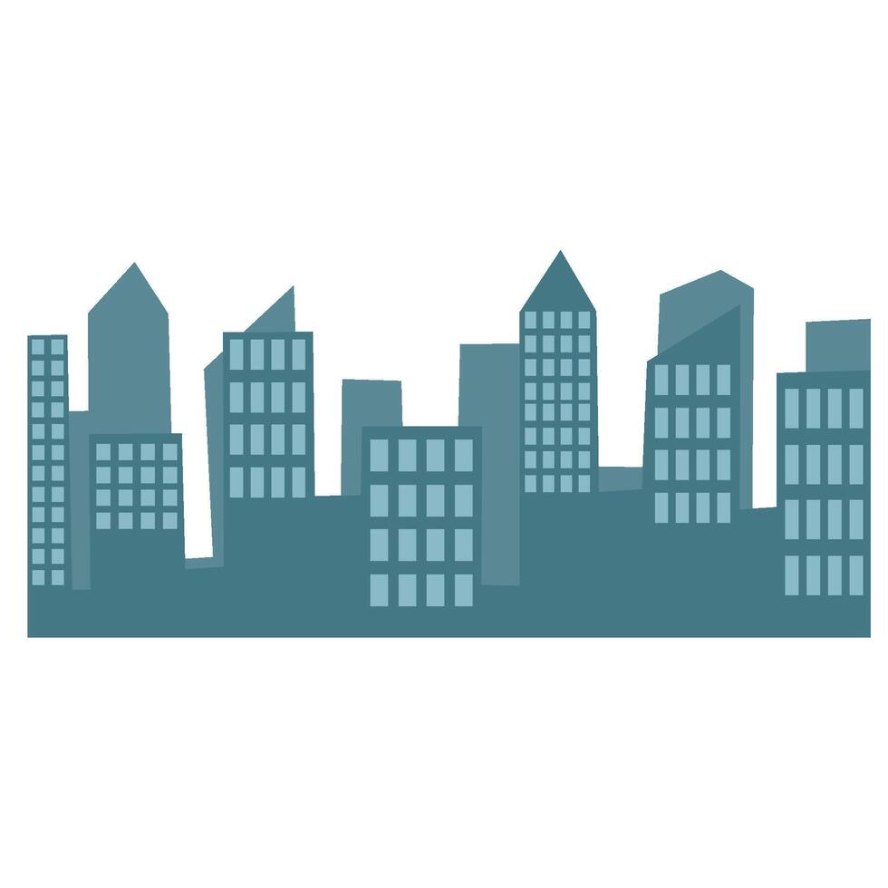 Cityscape buildings silhouette vector