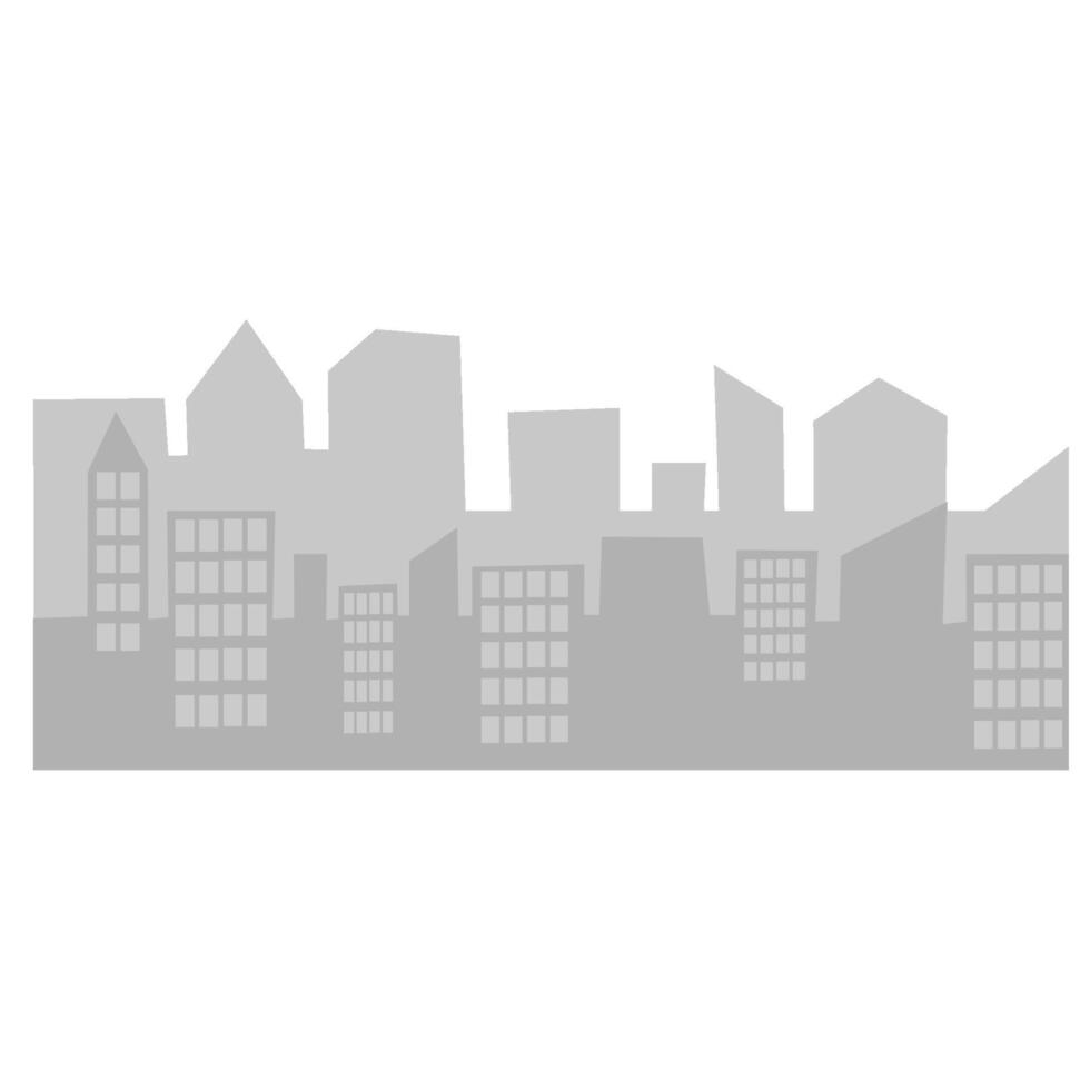 Cityscape buildings silhouette vector