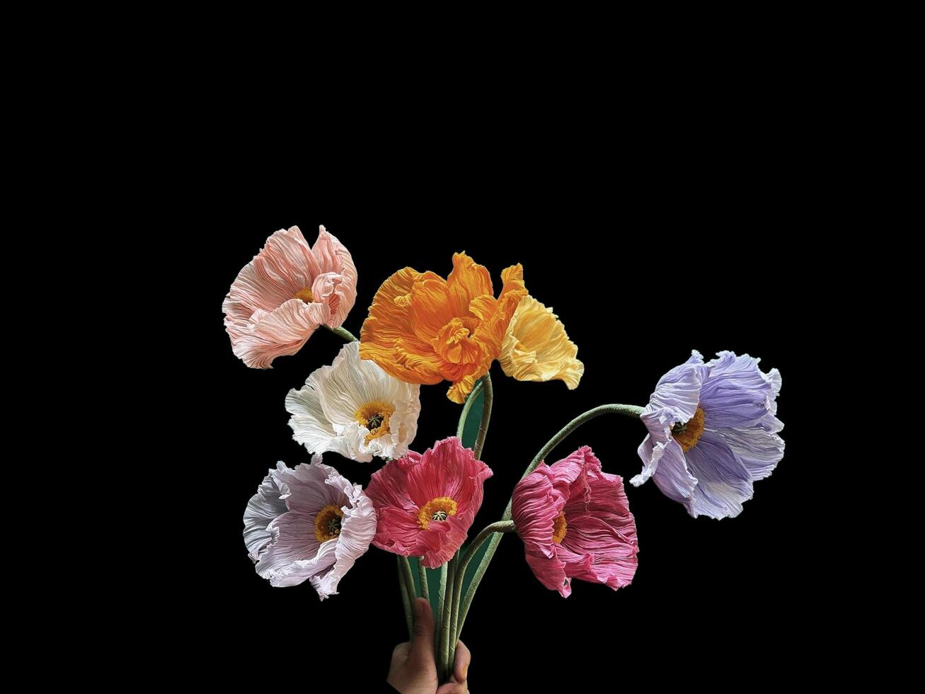 Beautiful colorful floral abstract with copy space background. Colorful flowers on copy space frame. photo