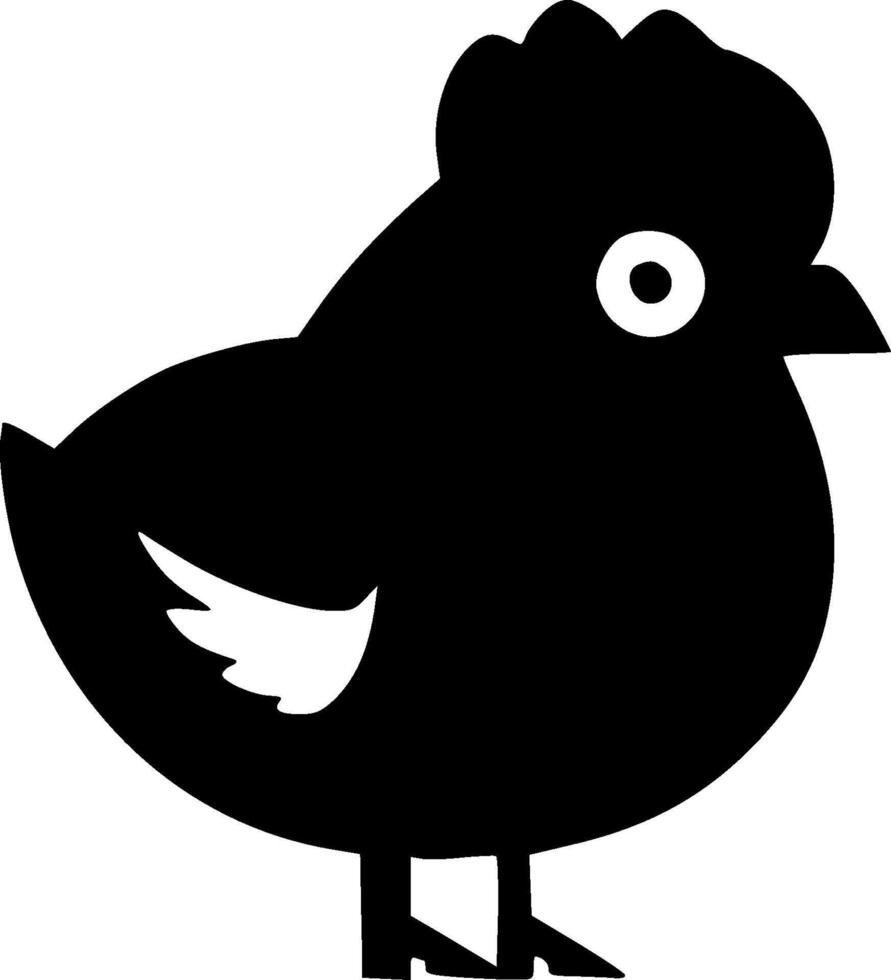 Chicken, Minimalist and Simple Silhouette - illustration vector