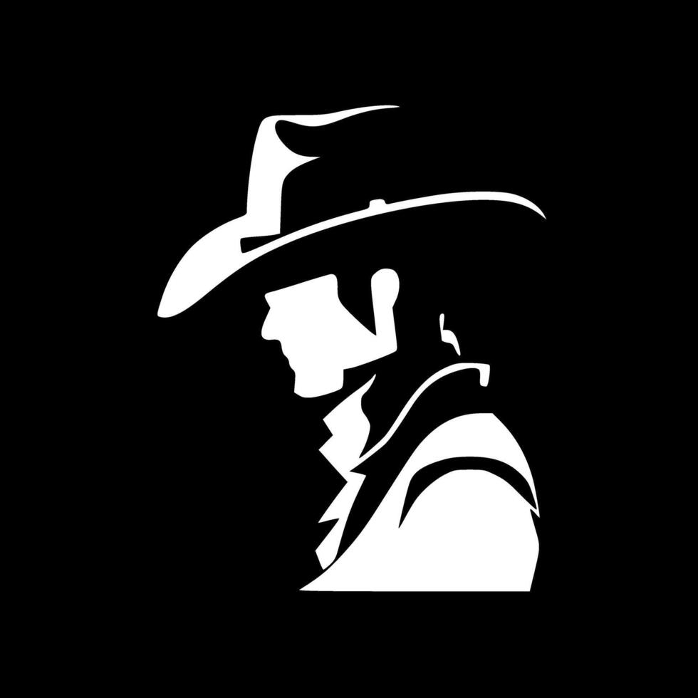 Cowboy - Minimalist and Flat Logo - illustration vector