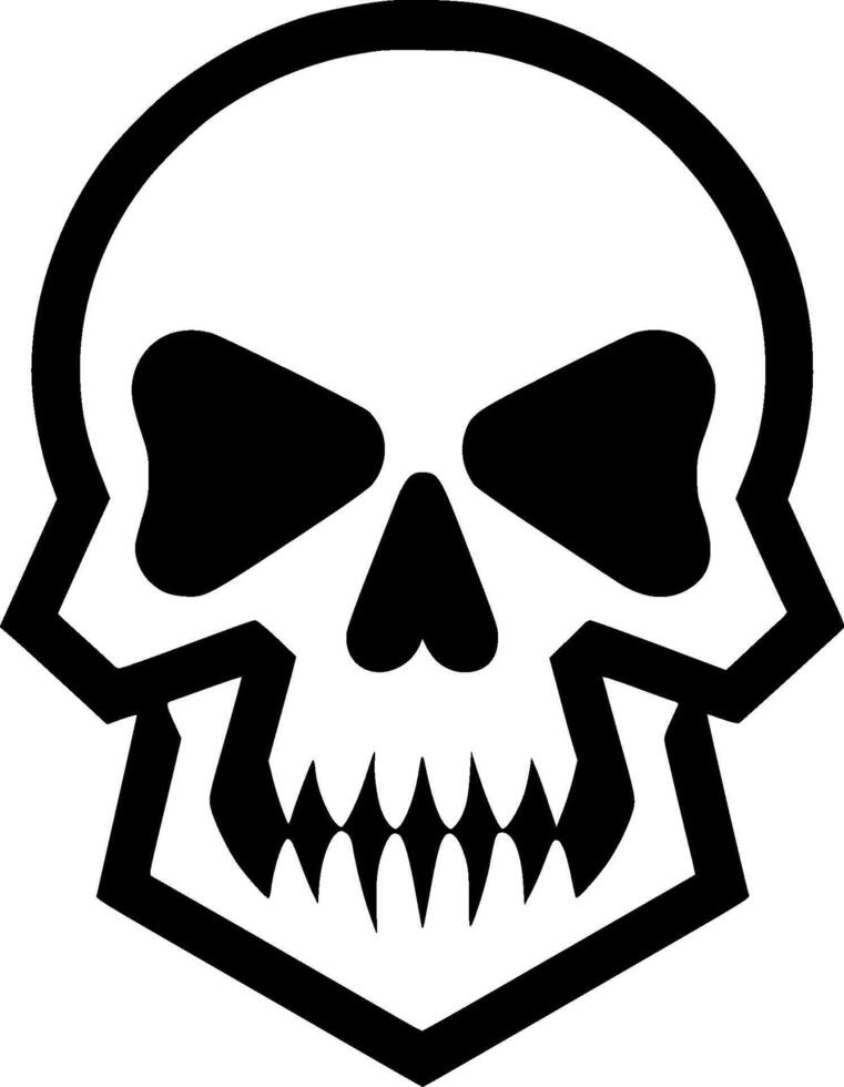Skull, Black and White illustration vector