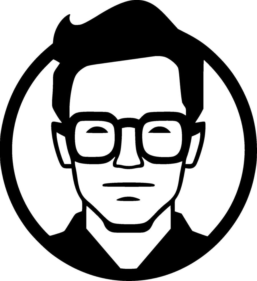 Teacher, Black and White illustration vector