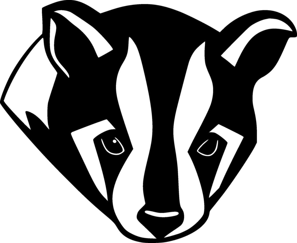 Badger, Minimalist and Simple Silhouette - illustration vector