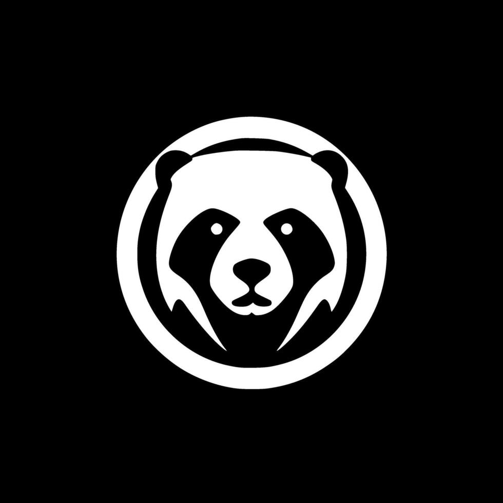 Bear - Black and White Isolated Icon - illustration vector