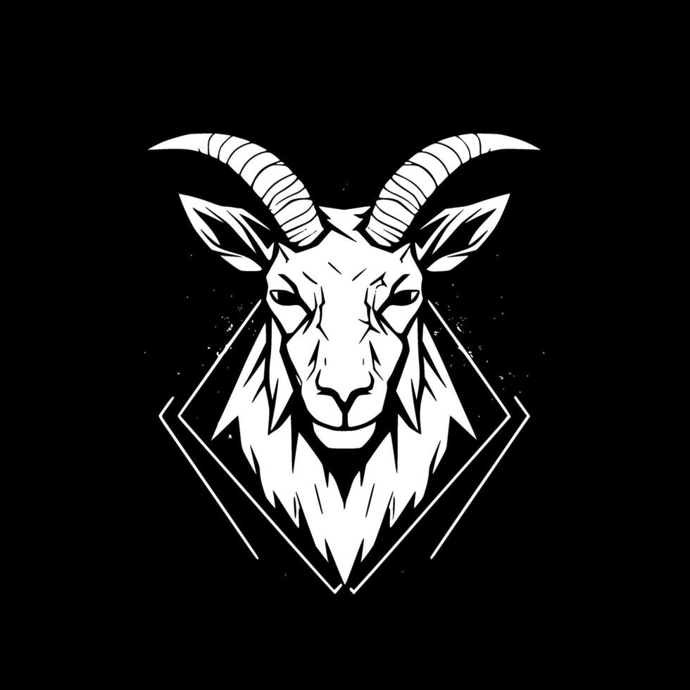 Goat, Minimalist and Simple Silhouette - illustration vector