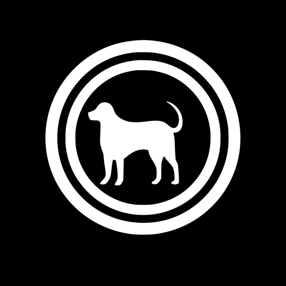 Dog, Minimalist and Simple Silhouette - illustration vector