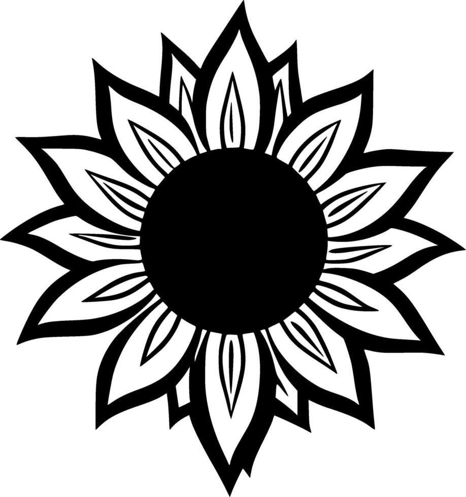Flower, Minimalist and Simple Silhouette - illustration vector