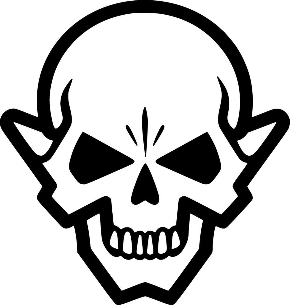 Skull - Minimalist and Flat Logo - illustration vector