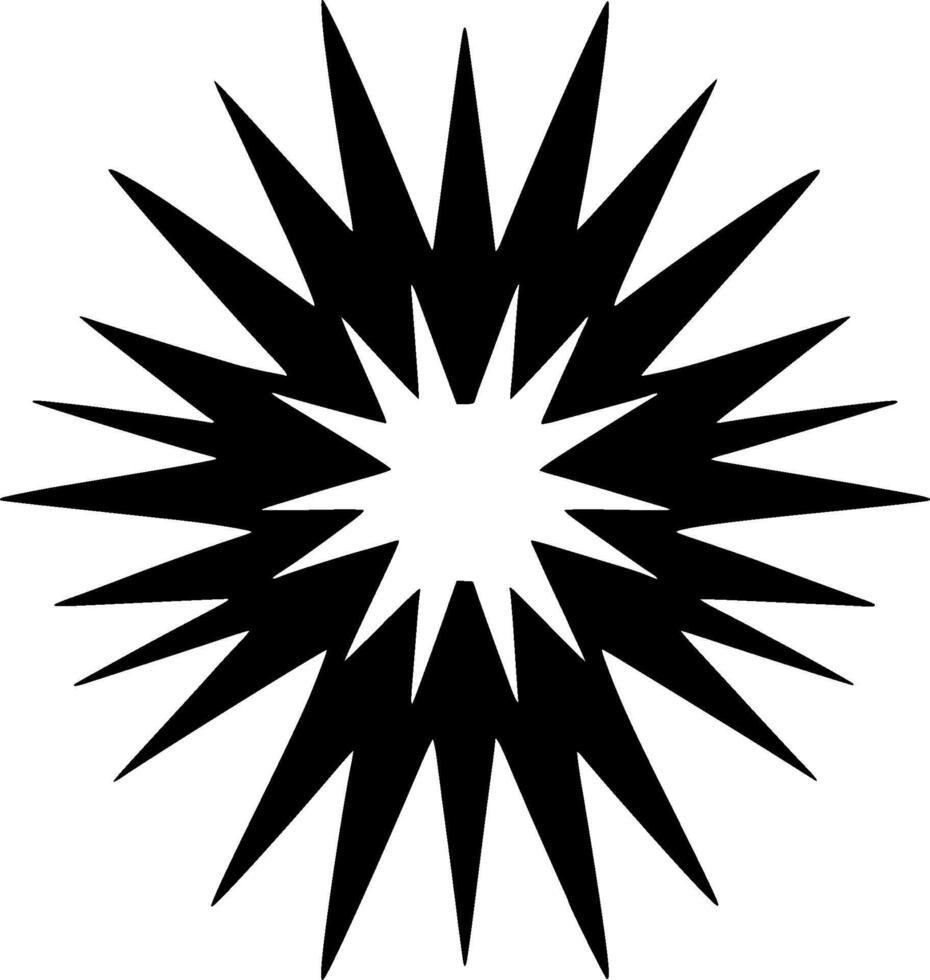 Explosion - Black and White Isolated Icon - illustration vector