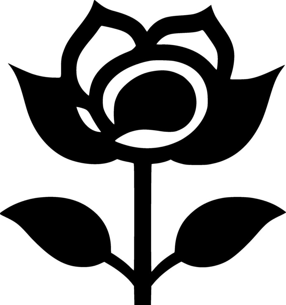 Flower, Minimalist and Simple Silhouette - illustration vector