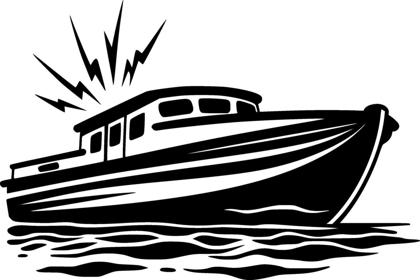 Boat - Minimalist and Flat Logo - illustration vector