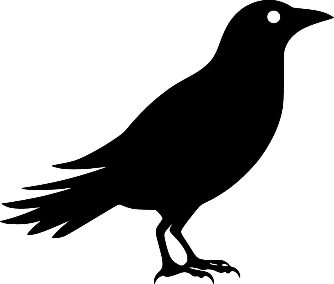 Crow, Minimalist and Simple Silhouette - illustration vector