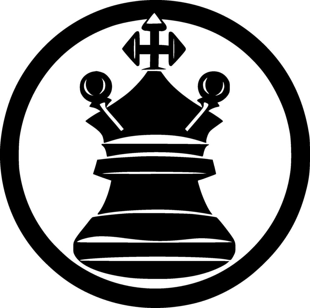 Chess, Minimalist and Simple Silhouette - illustration vector