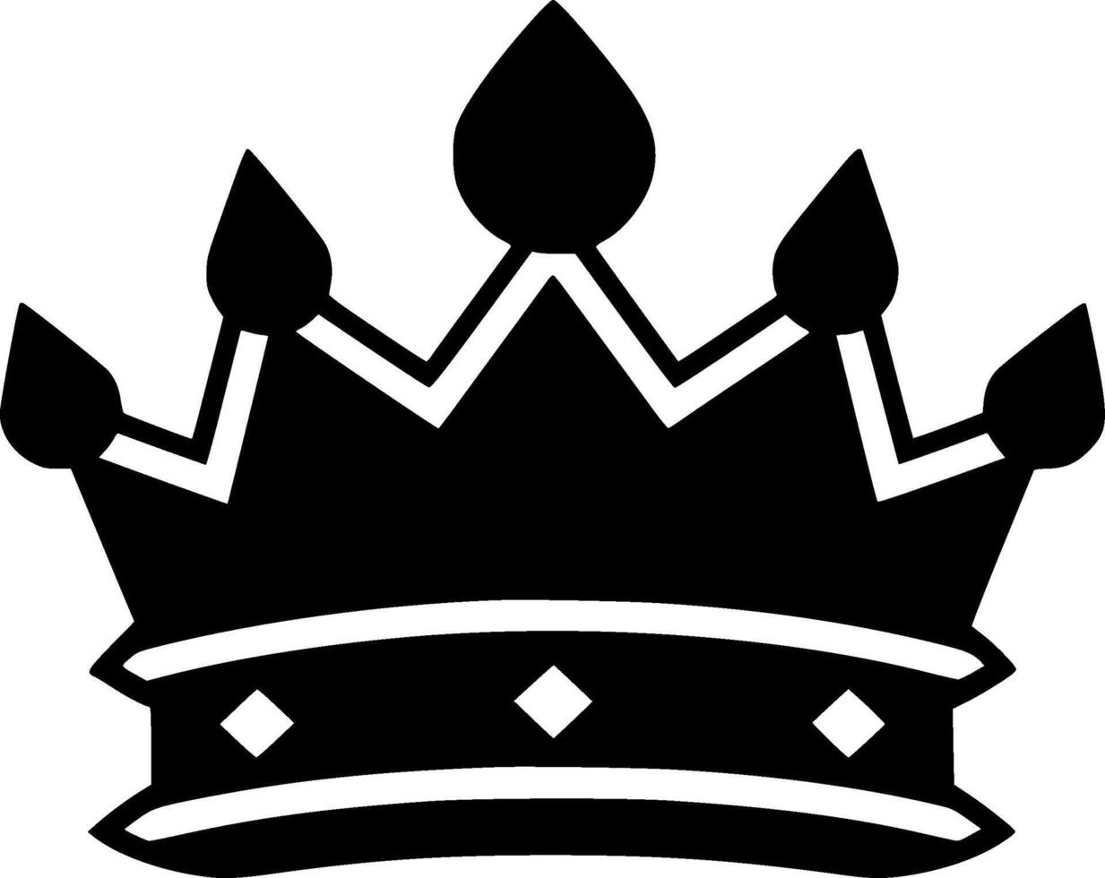 Crown, Minimalist and Simple Silhouette - illustration vector