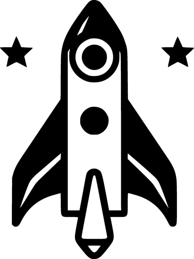 Rocket - Minimalist and Flat Logo - illustration vector