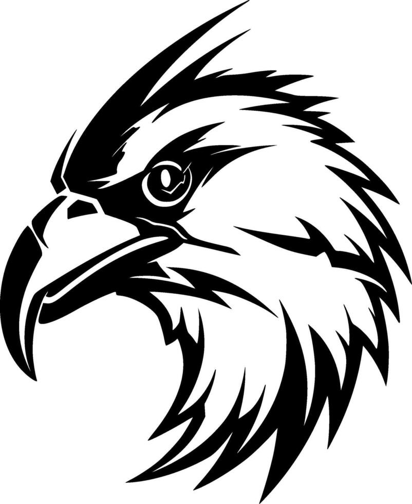 Parrot, Black and White illustration vector