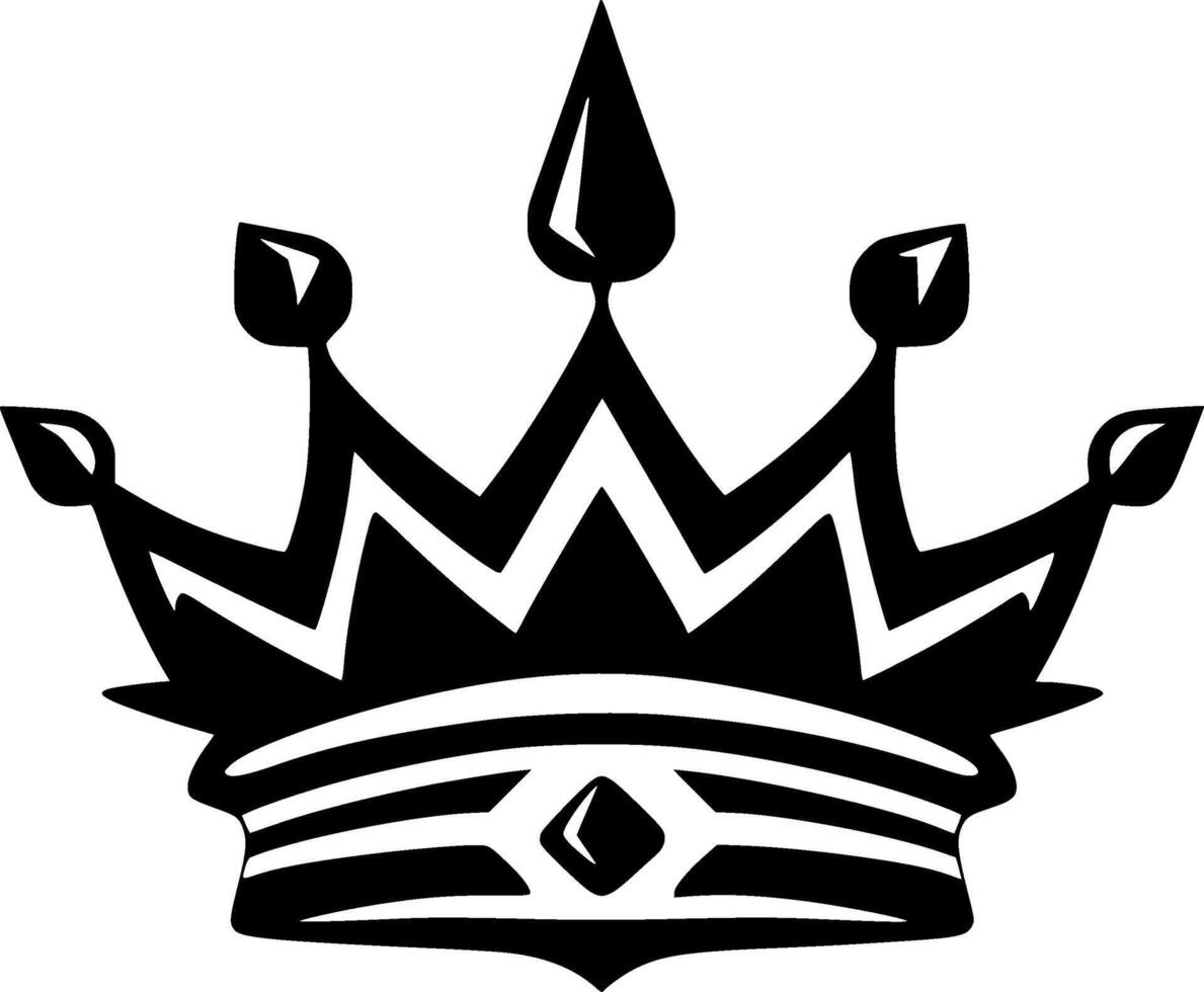 Crown, Minimalist and Simple Silhouette - illustration vector