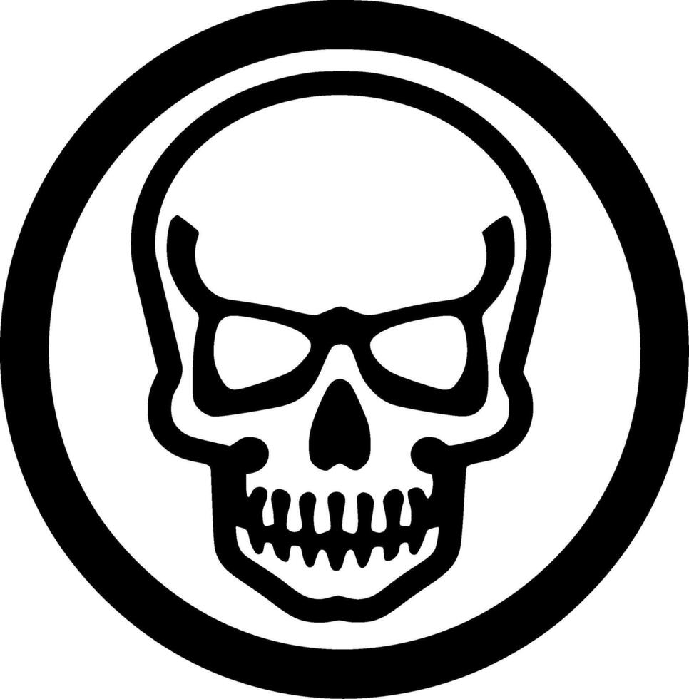 Skull - Minimalist and Flat Logo - illustration vector