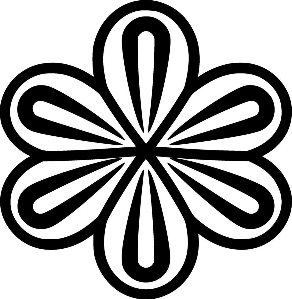 Flower, Minimalist and Simple Silhouette - illustration vector