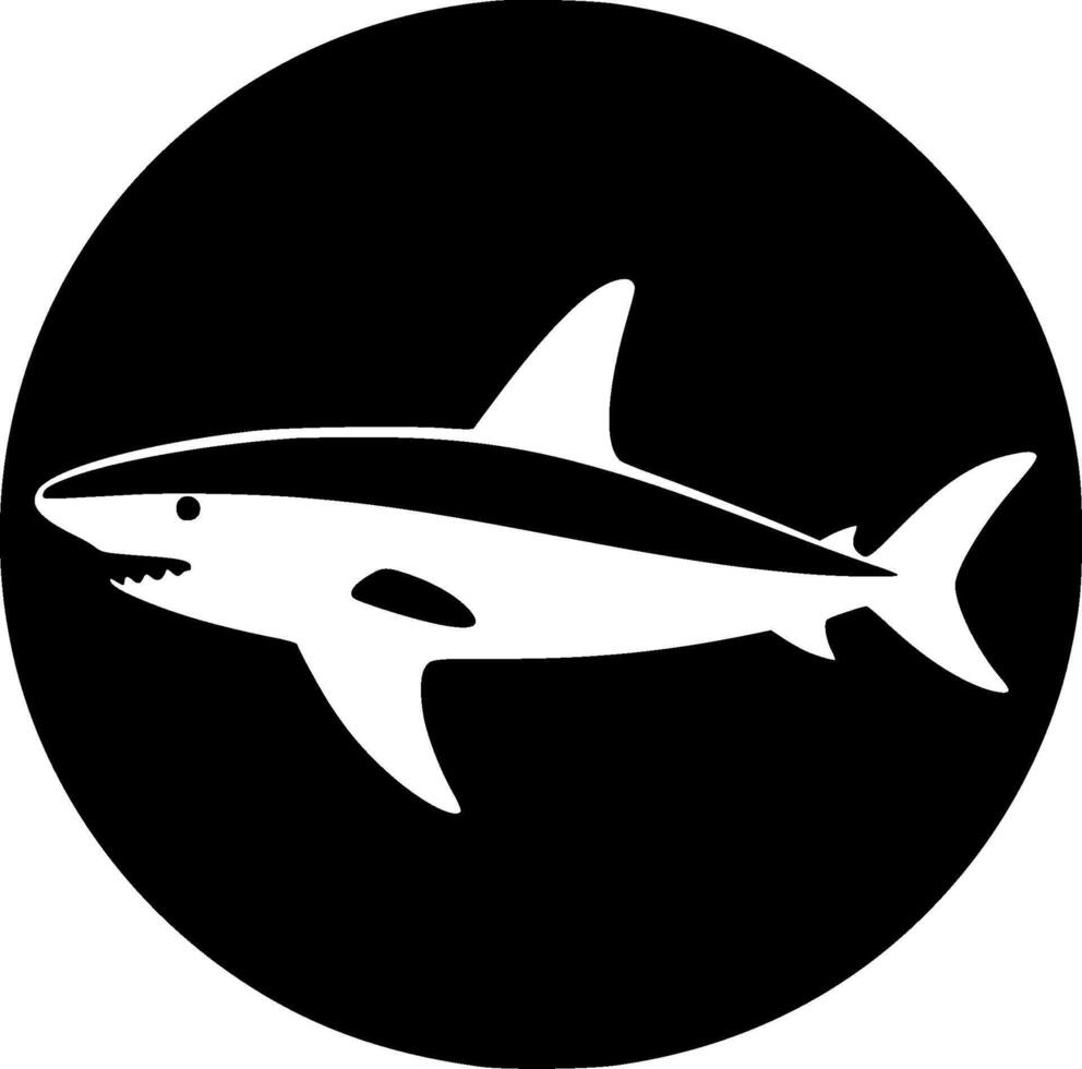 Shark, Black and White illustration vector