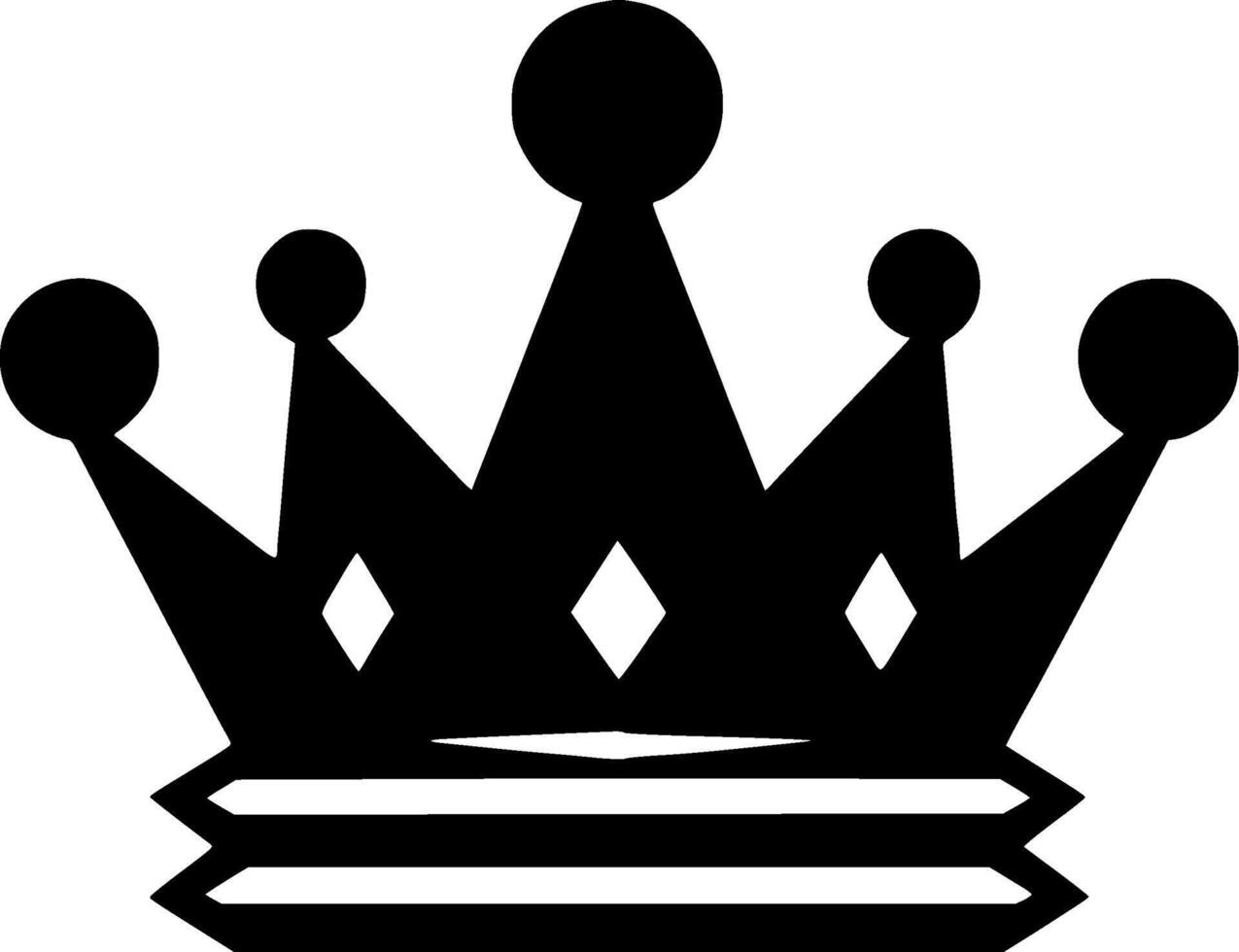 Crown, Minimalist and Simple Silhouette - illustration vector