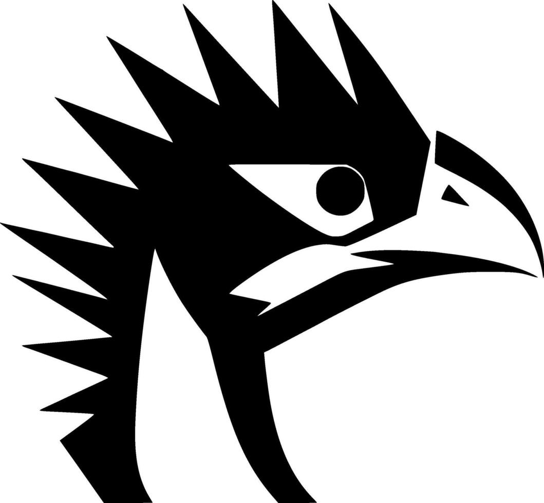 Vulture, Black and White illustration vector