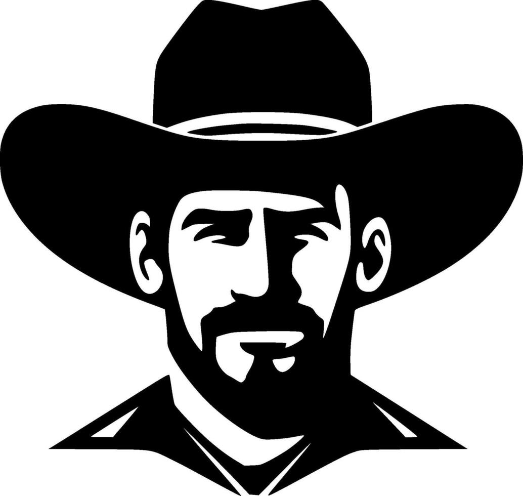 Western, Black and White illustration vector