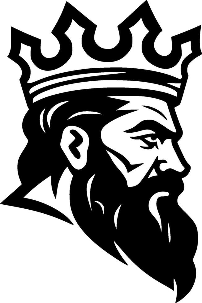 King - Black and White Isolated Icon - illustration vector