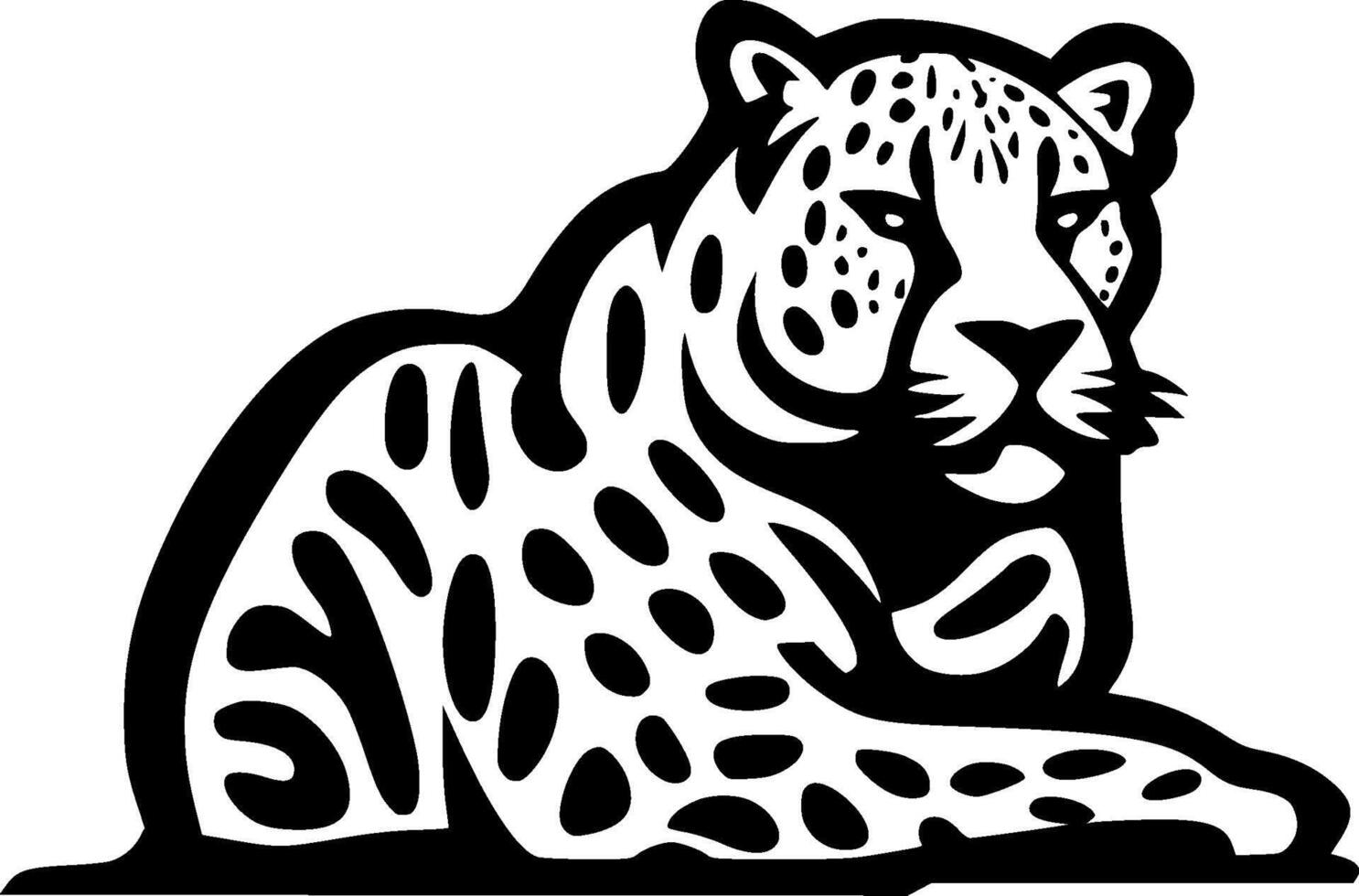 Leopard, Minimalist and Simple Silhouette - illustration vector