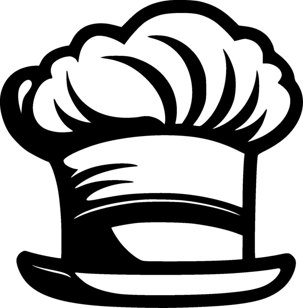 Chef Hat - Minimalist and Flat Logo - illustration vector