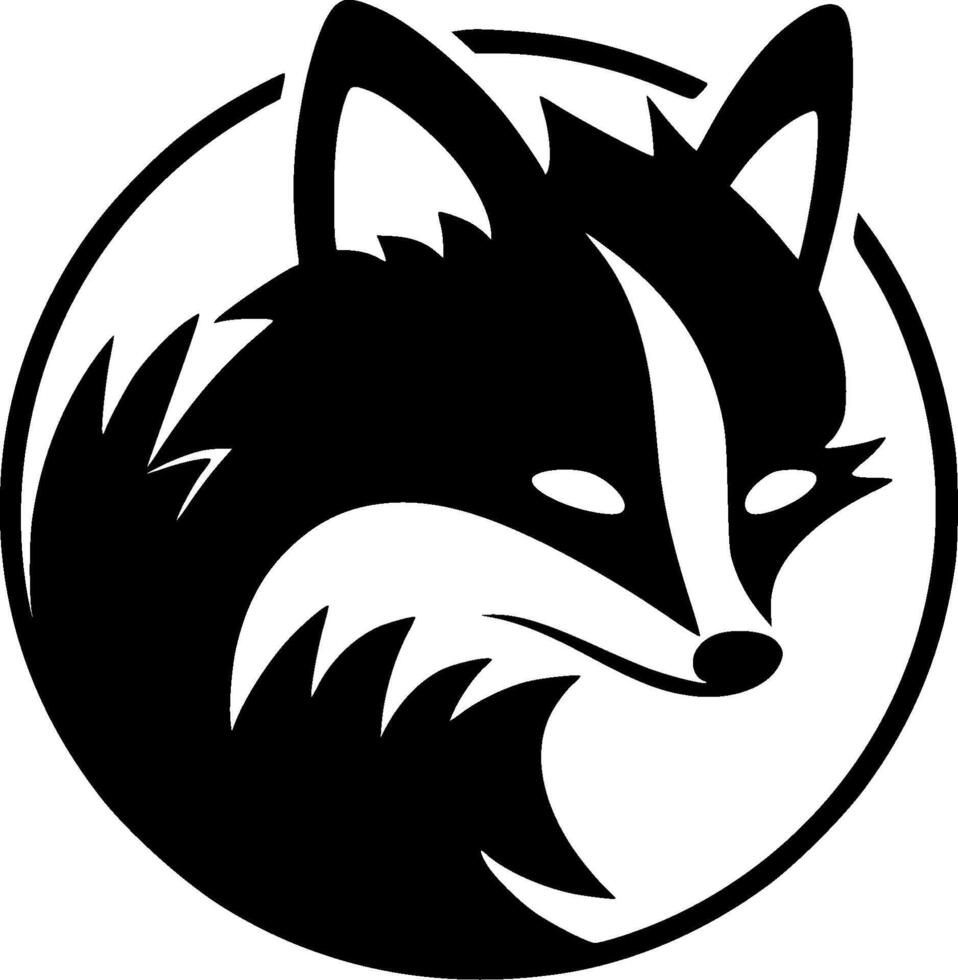 Fox, Minimalist and Simple Silhouette - illustration vector