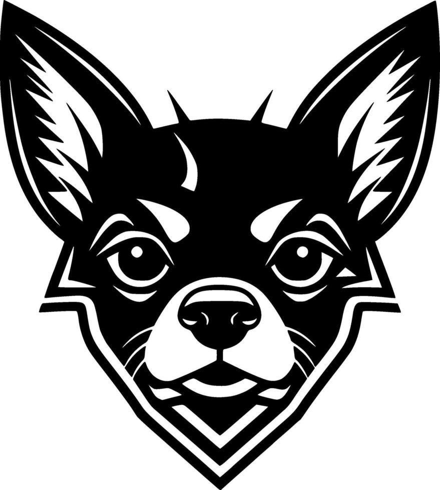 Chihuahua, Minimalist and Simple Silhouette - illustration vector